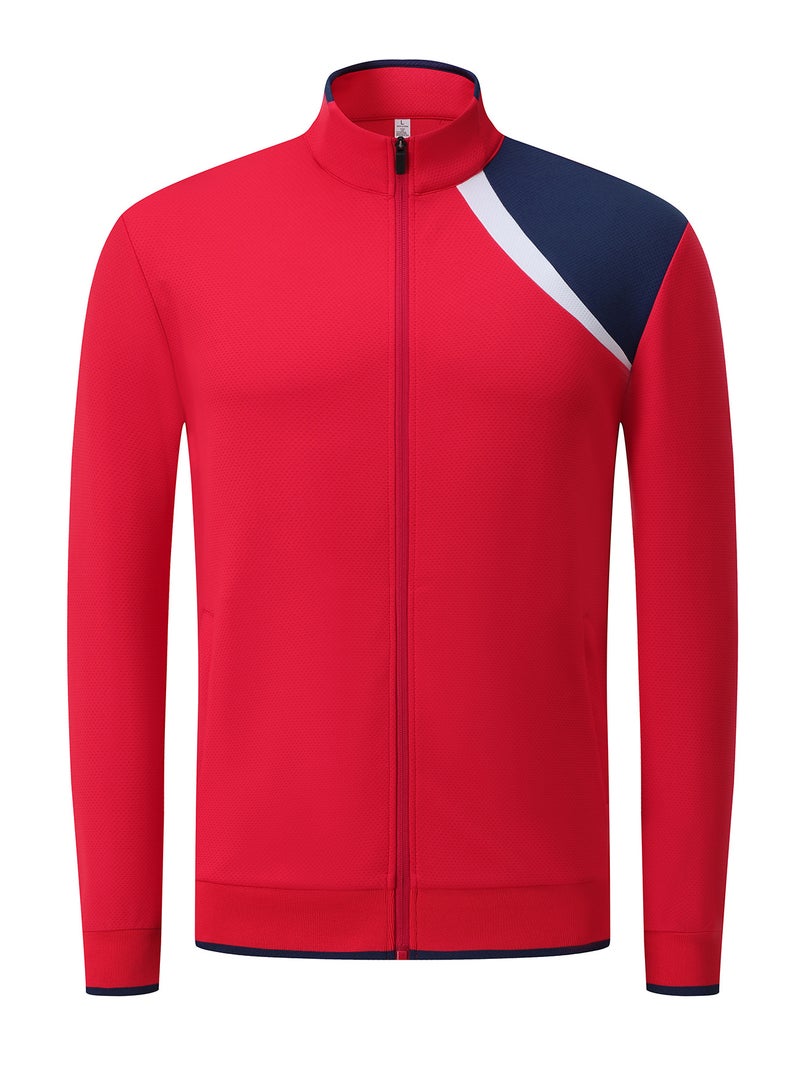 [Changfei Factory Store] Fall/Winter Leisure Men'S And Women'S Training Sports Jacket Long Sleeve Collar Top Group Dress - Image 5